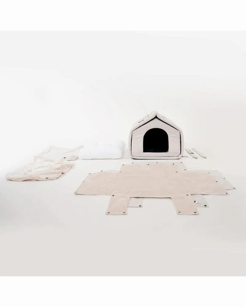 2-In-1 Pet Bed w/ Handles in Black or Beige (FINAL SALE)