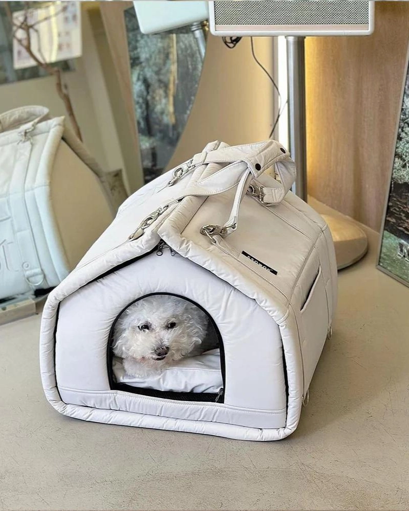 2-In-1 Pet Bed w/ Handles in Black or Beige (FINAL SALE)