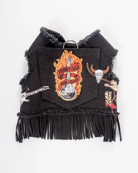 Black Denim Cowboy Dog Harness (Made in the USA) (FINAL SALE)