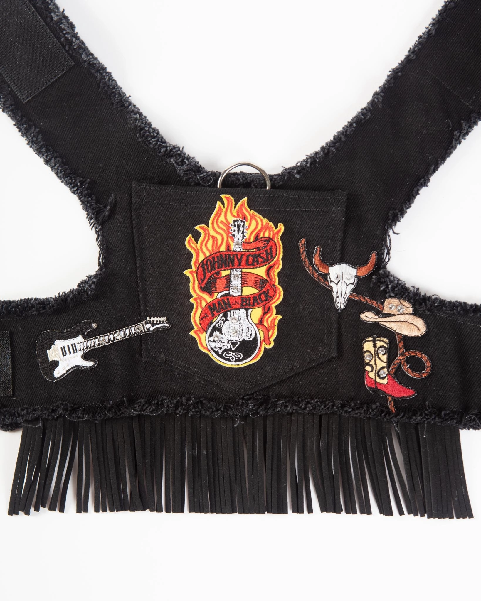 Black Denim Cowboy Dog Harness (Made in the USA) (FINAL SALE)