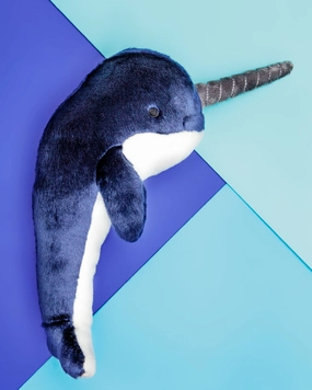 Bleu Narwhal Plush Dog Toy