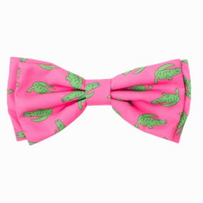 Bow Tie | Alligators Pink & Lime