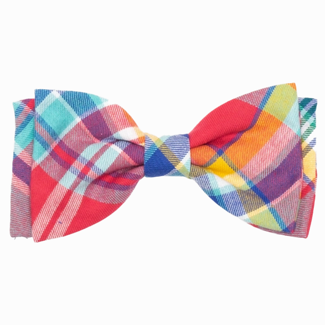 Bow Tie | Coral Plaid