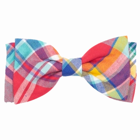 Bow Tie | Coral Plaid