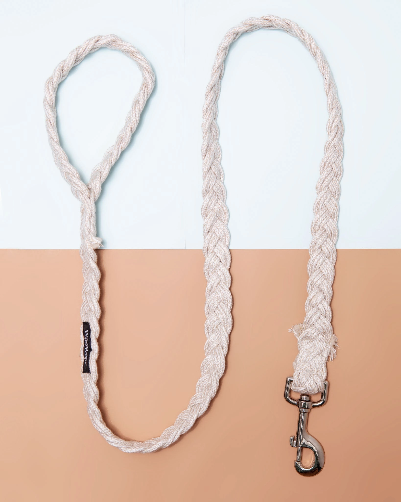 Braided Fisherman Dog Leash in Off-White (Made in the USA)
