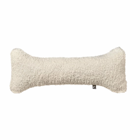 Bumper Bone Pillow | Ivory Sheepskin Faux Fur