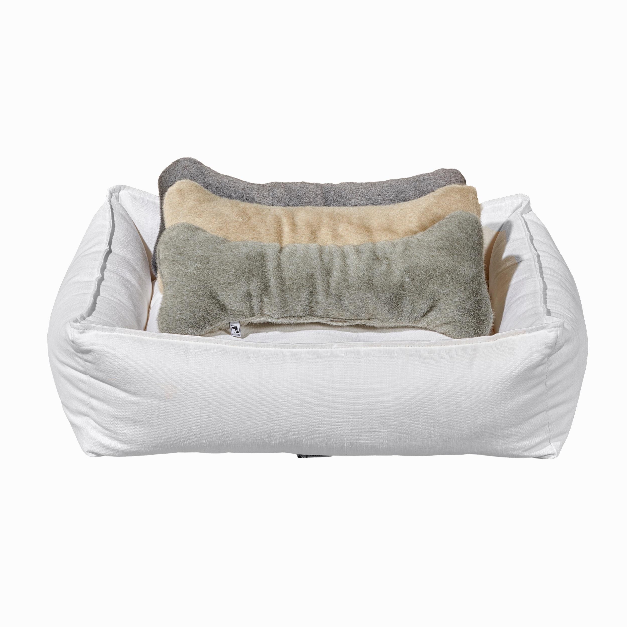 Bumper Bone Pillow | Otter Faux Fur