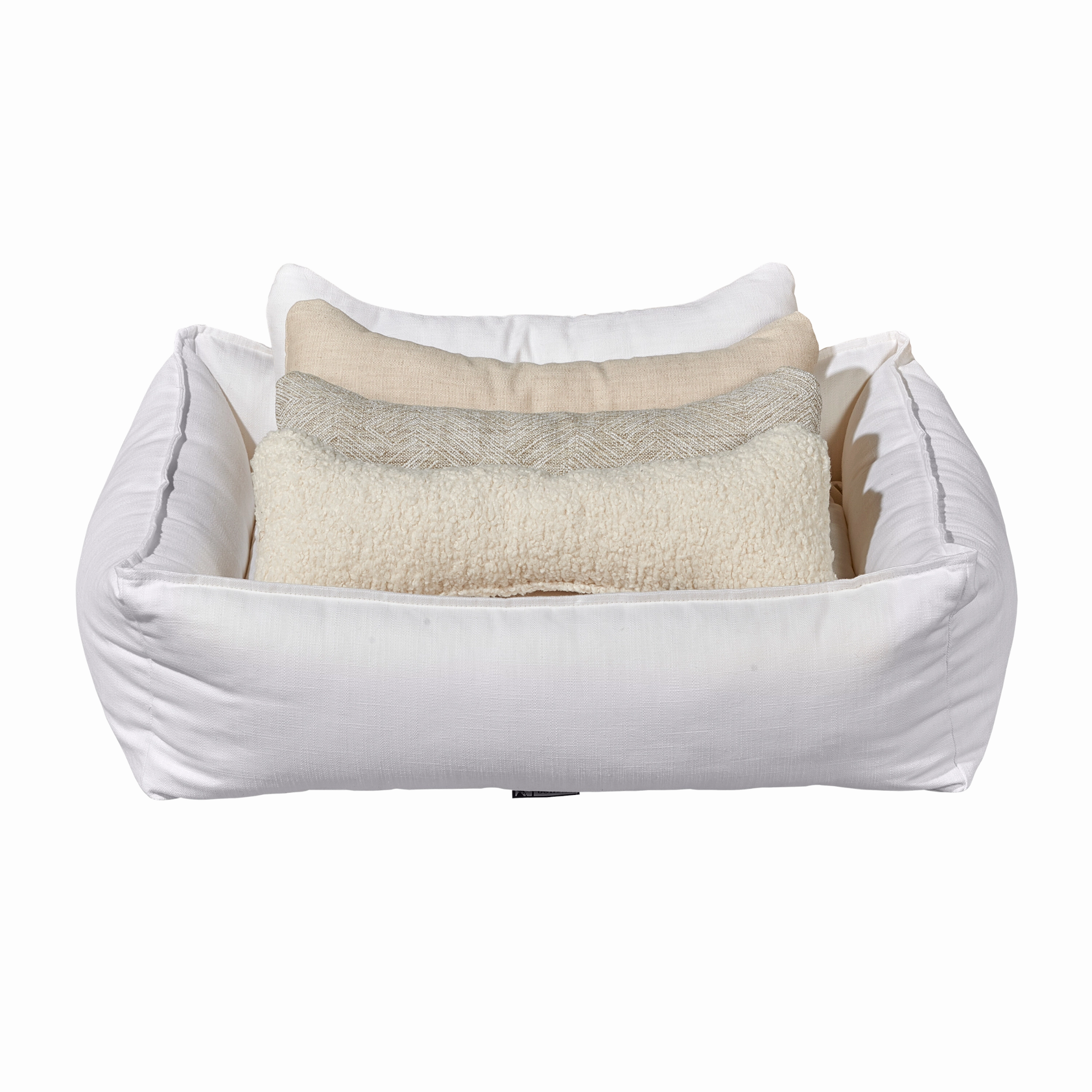 Bumper Bone Pillow | Pure White Linen