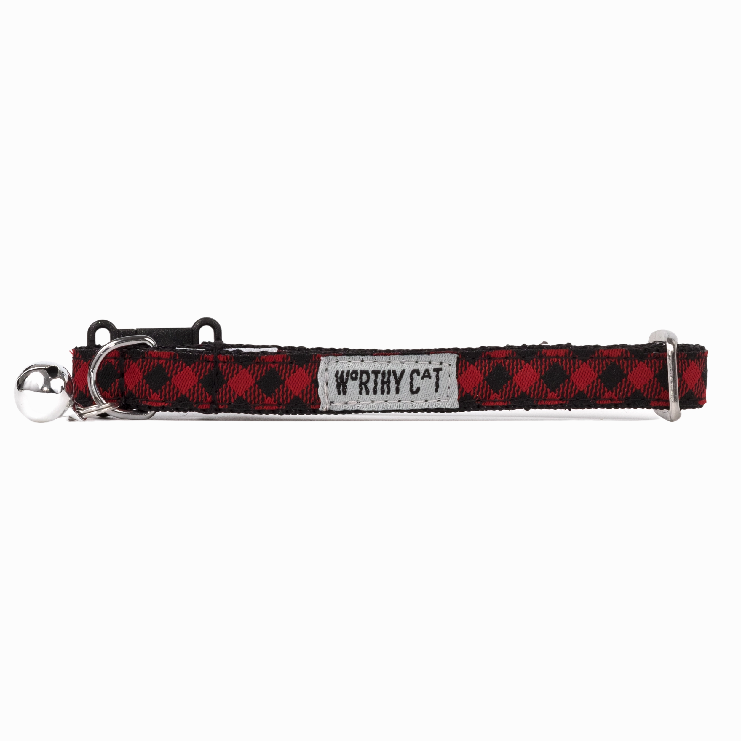 Cat Collar | Bias Buffalo Plaid Red