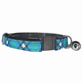 Cat Collar | Bias Plaid Blue
