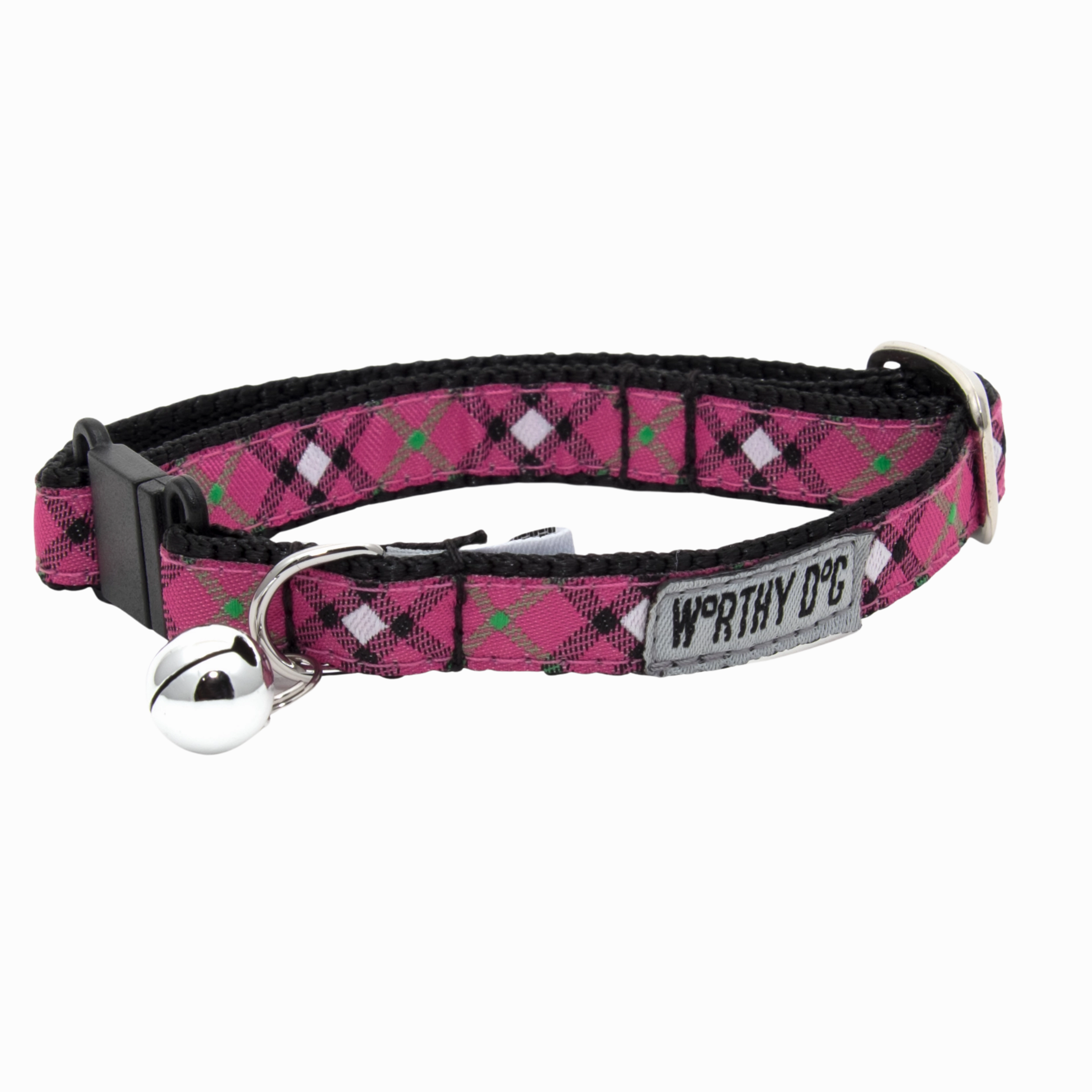 Cat Collar | Bias Plaid Pink
