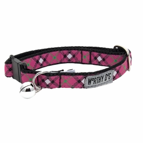 Cat Collar | Bias Plaid Pink