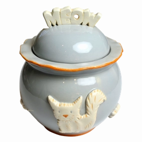 Cat Treat Jar | French Grey