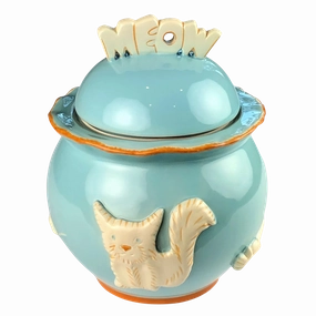 Cat Treat Jar | Sky Blue