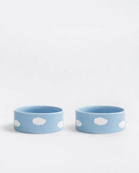 Ceramic Cloud Dog Bowl Set (Made in Portugal)
