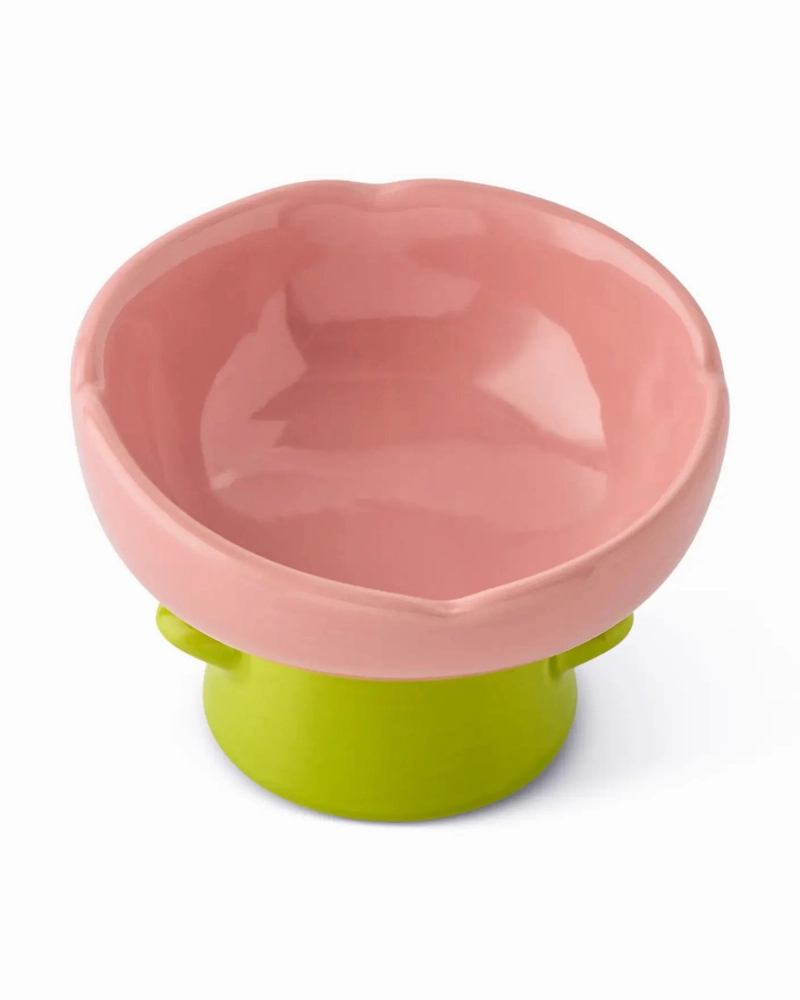 Ceramic Flower Pet Bowl