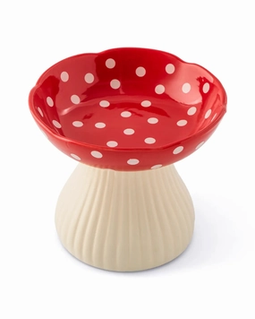 Ceramic Mushroom Pet Bowl