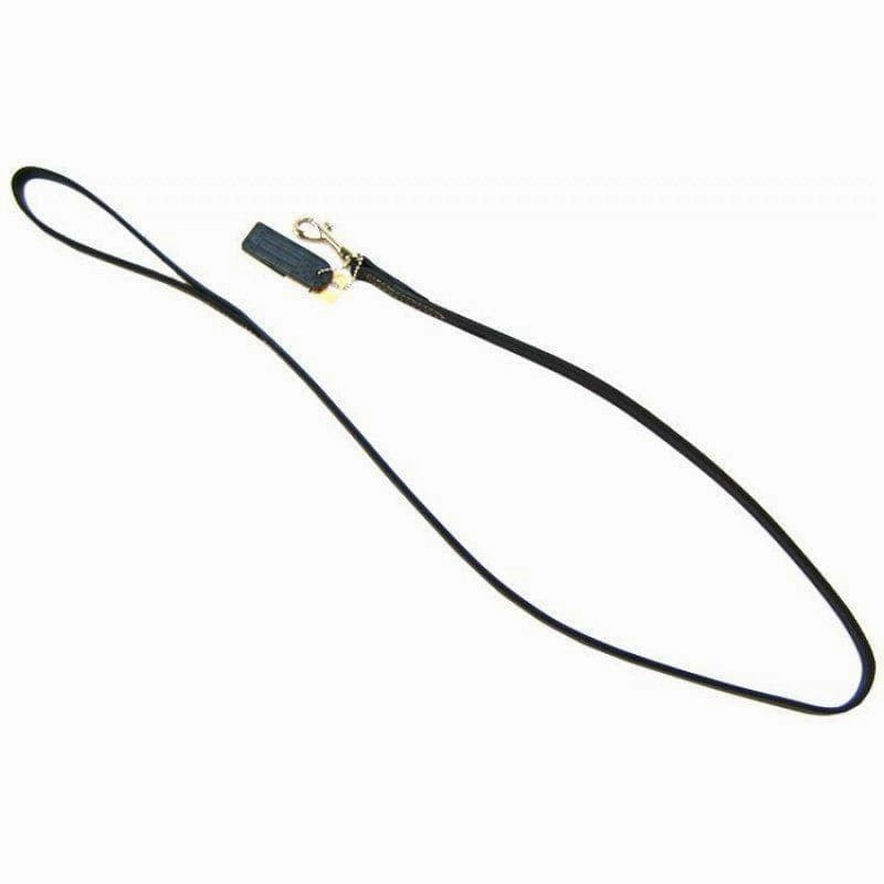 Circle T Leather Lead  - 4' Long - Black - 4' Long x 3/8" Wide