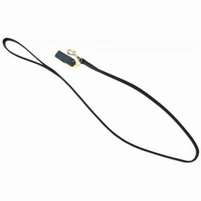Circle T Leather Lead  - 4' Long - Black - 4' Long x 3/8" Wide