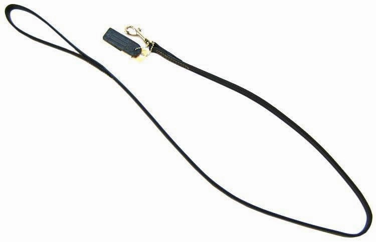 Circle T Leather Lead  - 4' Long - Black - 4' Long x 5/8" Wide