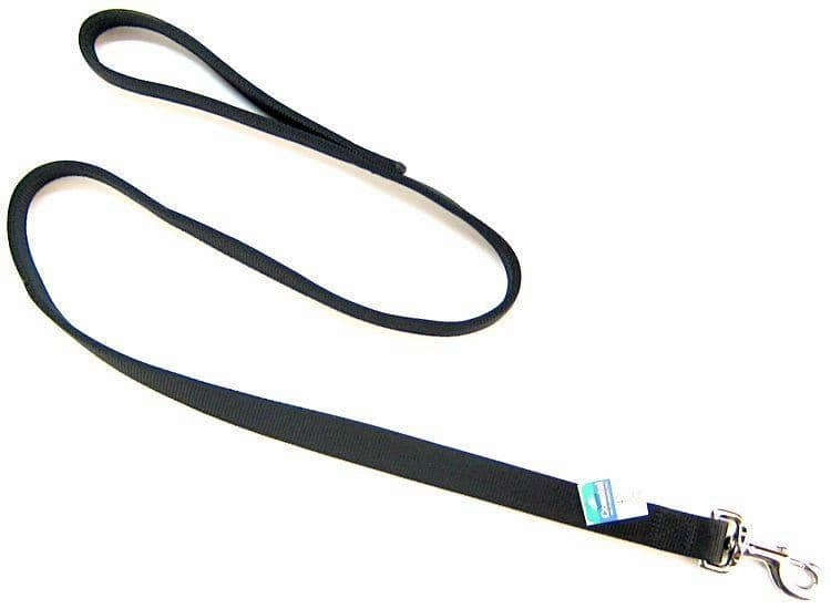 Coastal Pet Double Nylon Lead - Black - 48" Long x 1" Wide