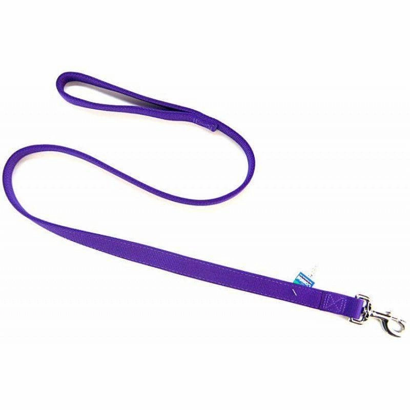 Coastal Pet Double Nylon Lead - Purple - 48" Long x 1" Wide