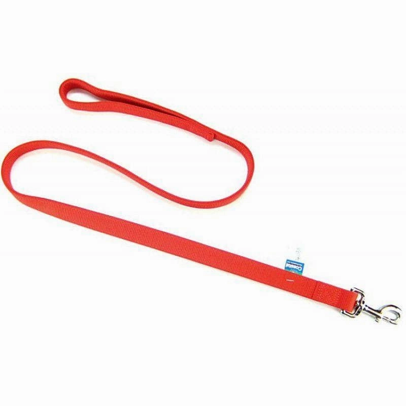 Coastal Pet Double Nylon Lead - Red - 48" Long x 1" Wide