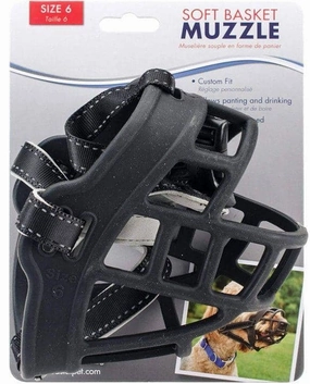 Coastal Pet Soft Basket Muzzle for Dogs Black - Size 6
