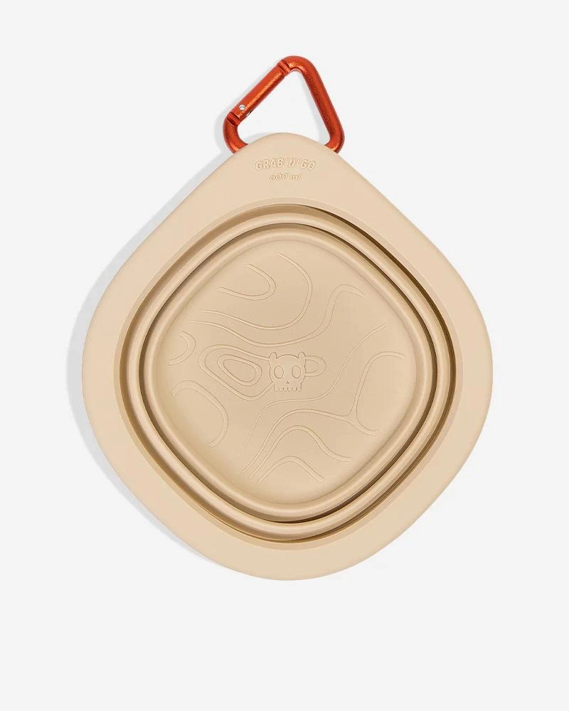 Collapsible Go Bowl in Biscotti