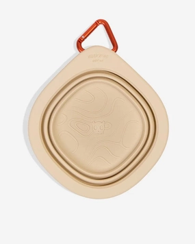 Collapsible Go Bowl in Biscotti