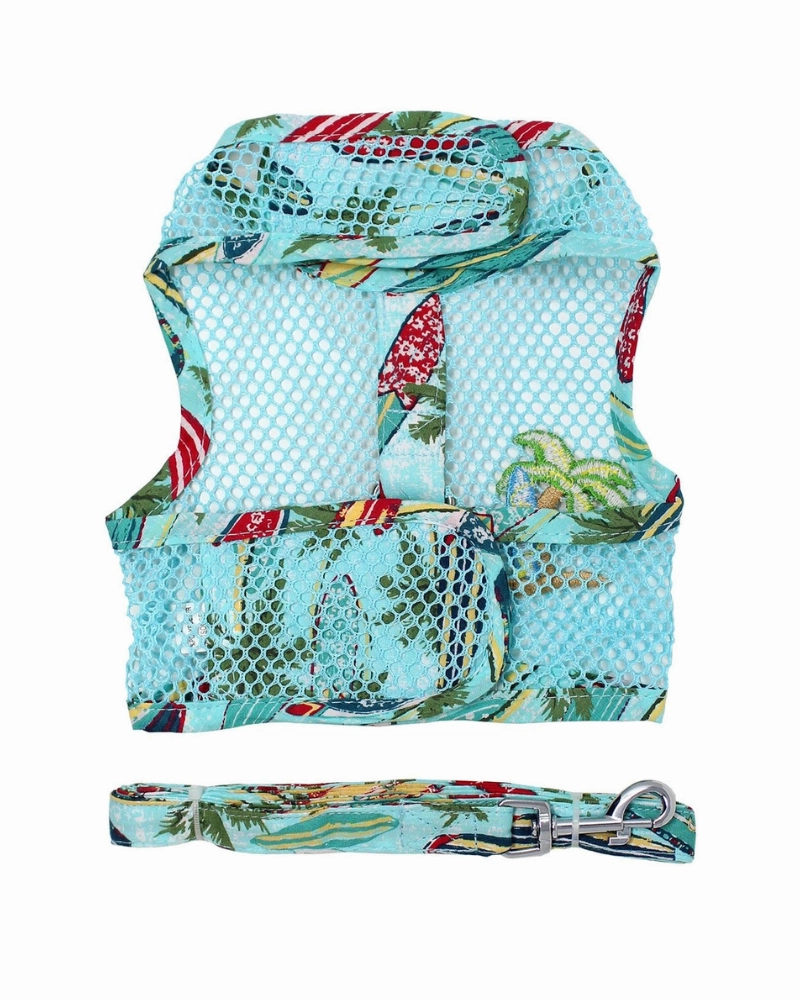Cool Mesh Dog Harness in Surfs Up