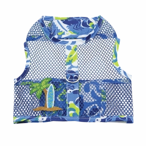Cool Mesh Harness | Ocean Blue & Palms
