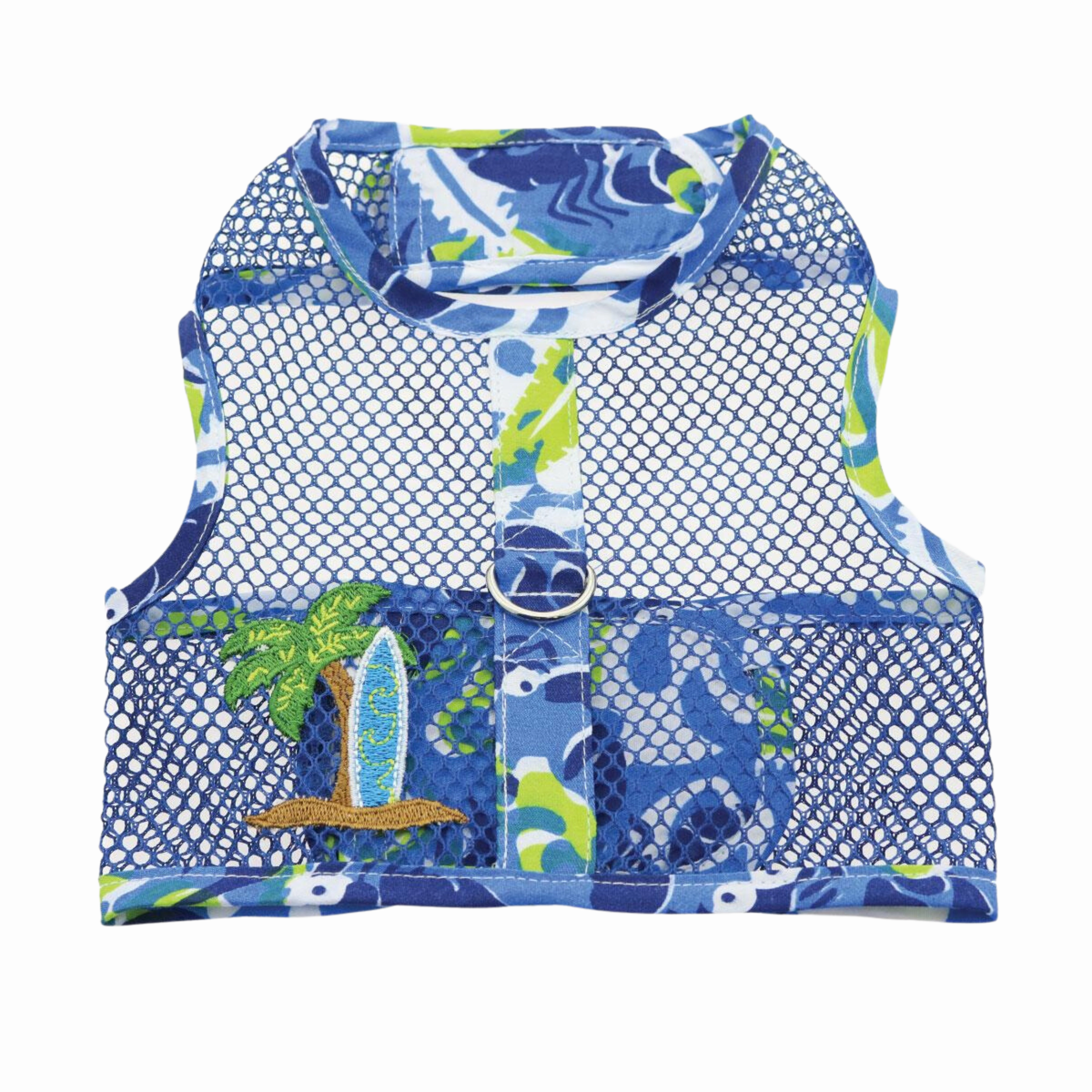 Cool Mesh Harness | Ocean Blue & Palms