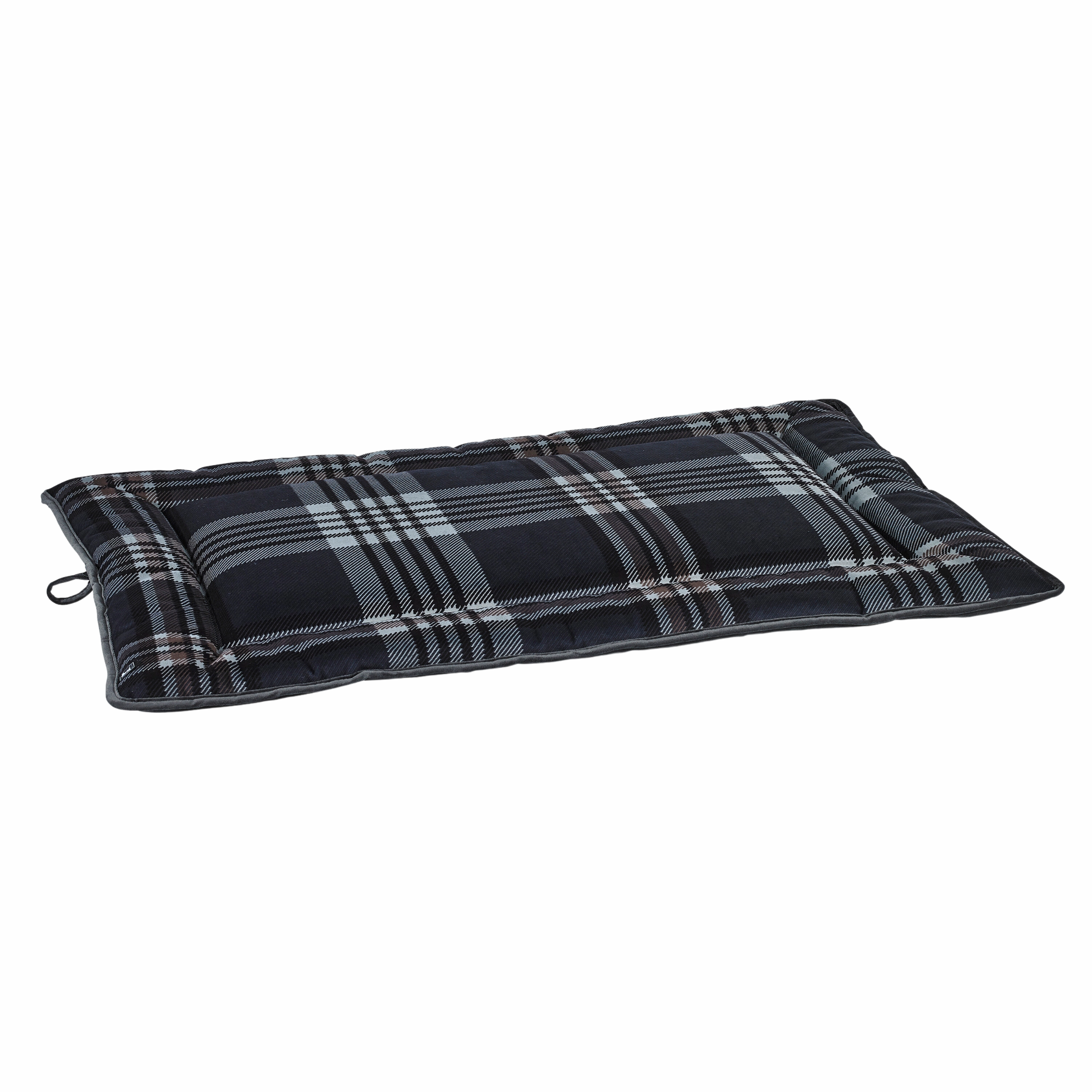 Cosmopolitan Crate Mat | Greystone Tartan Plaid Microvelvet