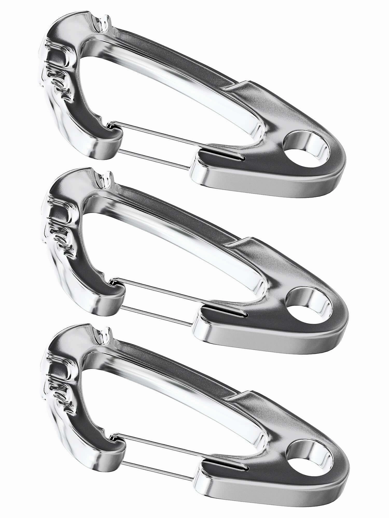 Dog Tag Carabiner Clips (3pk)