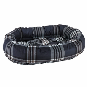 Donut Bed | Greystone Tartan Plaid Microvelvet