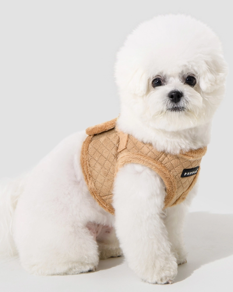 Douglas Quilted Vest Harness in Beige or Black