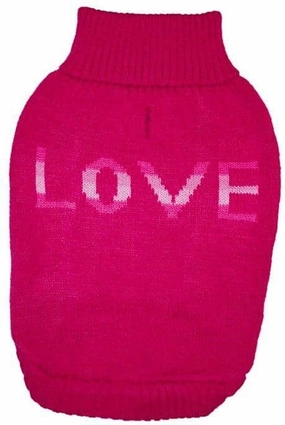 Fashion Pet True Love Dog Sweater Pink - X-Small