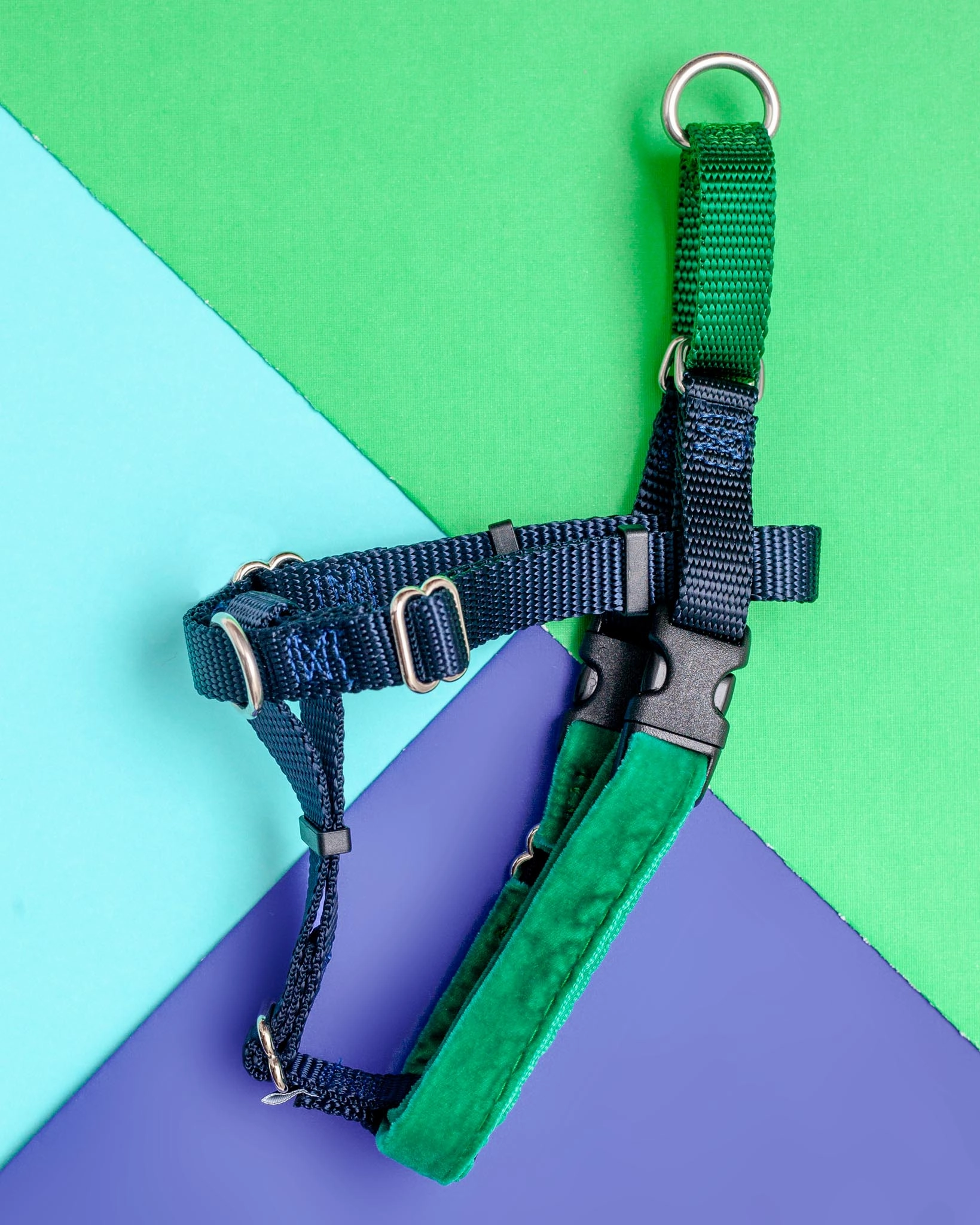 Freedom No-Pull Harness in Navy & Kelly Green (Made in the USA)