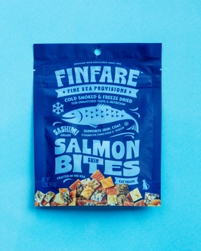 Freeze-Dried Salmon Skin Bites for Cats
