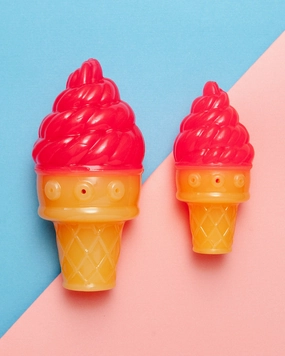 Freeze-Me Ice Cream Cone Dog Toy in Pink