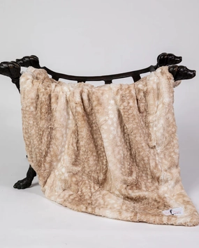 Furry Dog Blanket in Golden Fawn (Made in the USA)