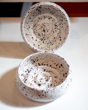 Handmade Ceramic Slow Feeder Pet Bowl