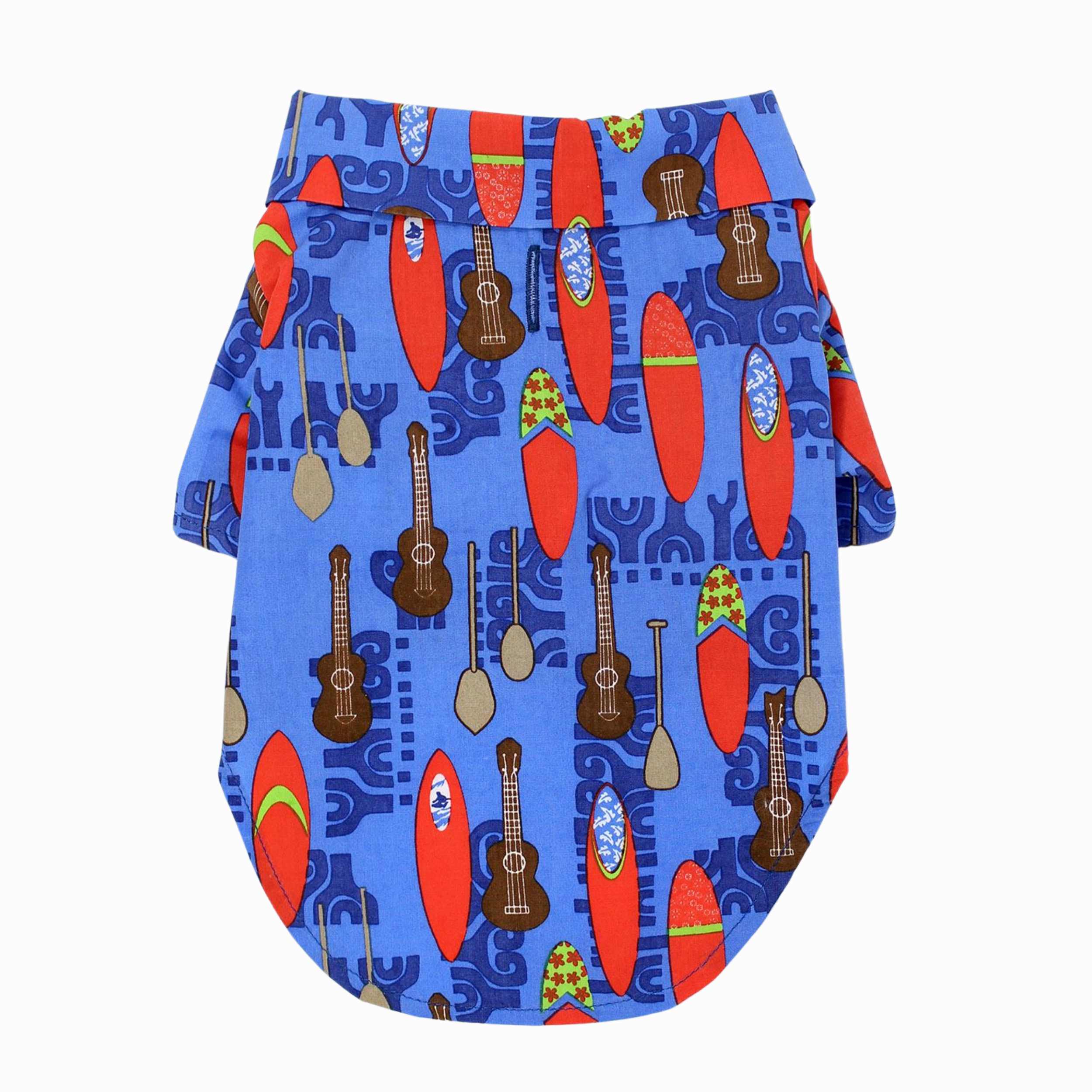 Hawaiian Camp Shirt | Ukuleles & Surfboards