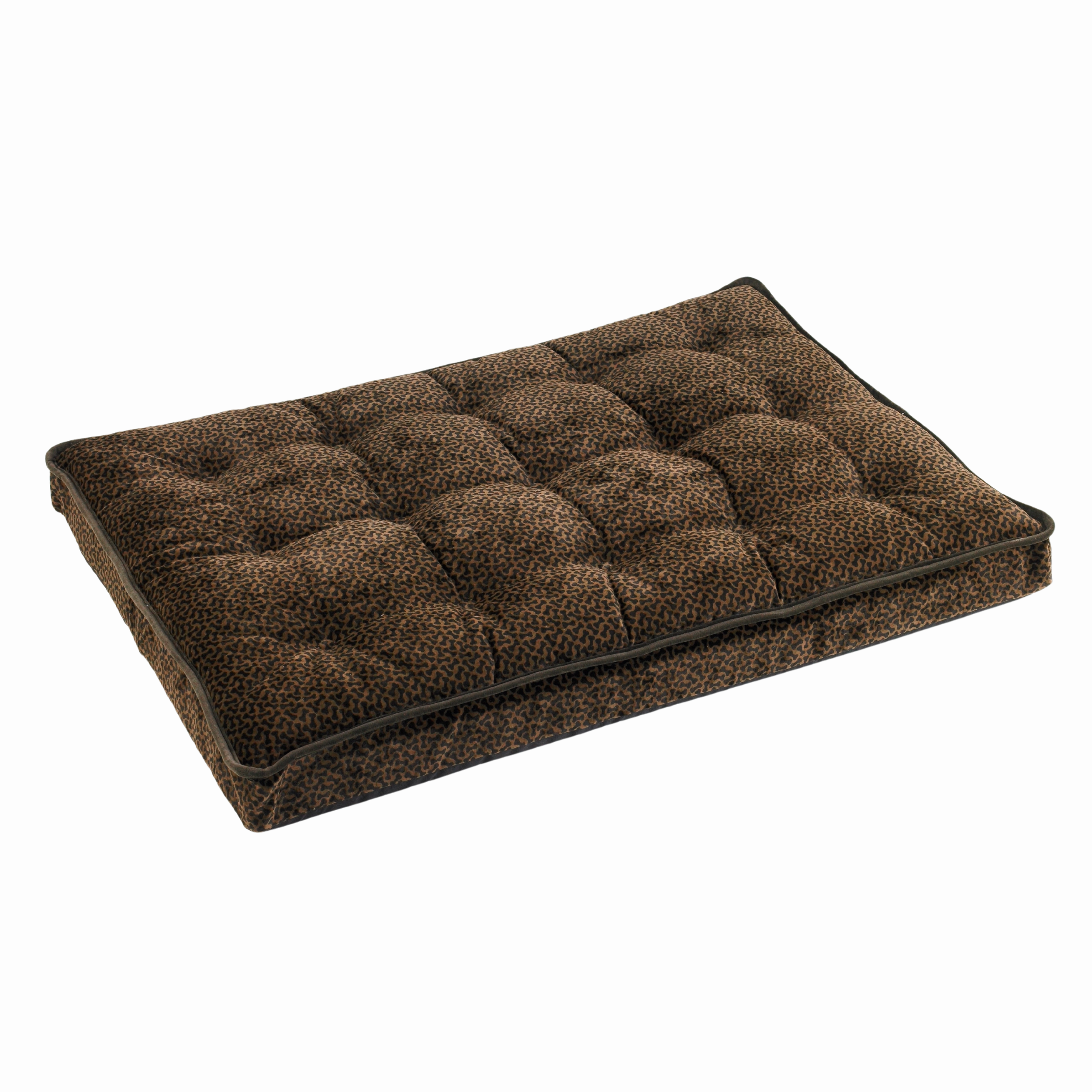 Luxury Microvelvet Crate Mattress | Chocolate Bones