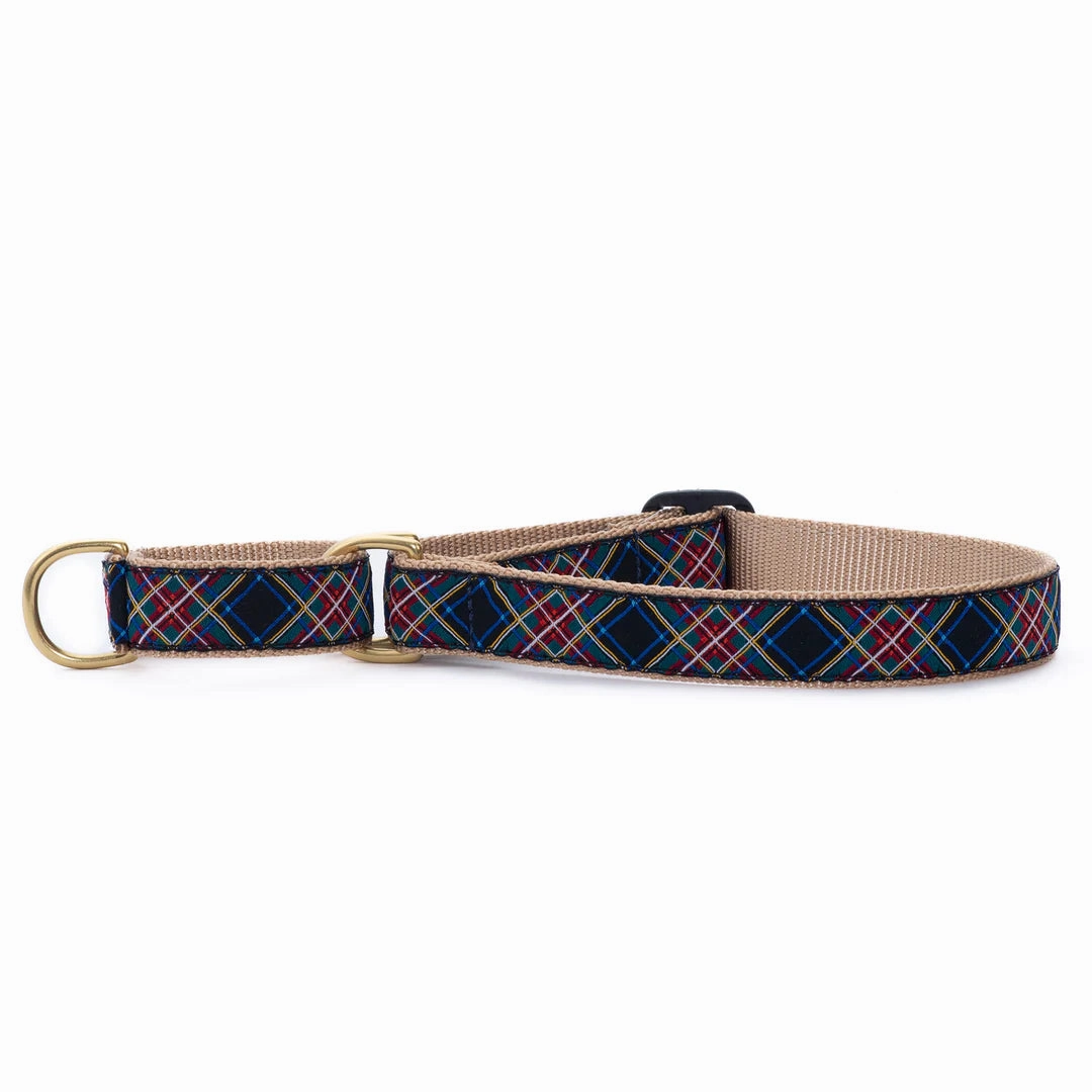 Martingale Collar | Black Tartan Plaid