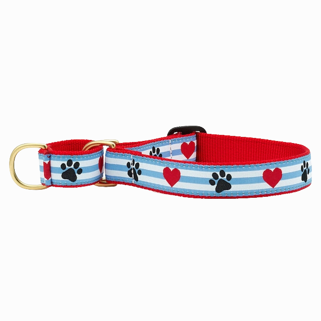 Martingale Collar | Pawprint Stripes
