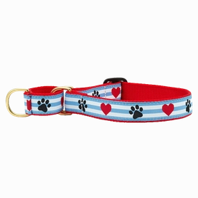Martingale Collar | Pawprint Stripes