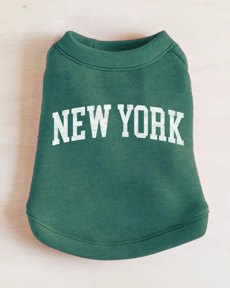 New York Dog Sweatshirt in Forest Heather