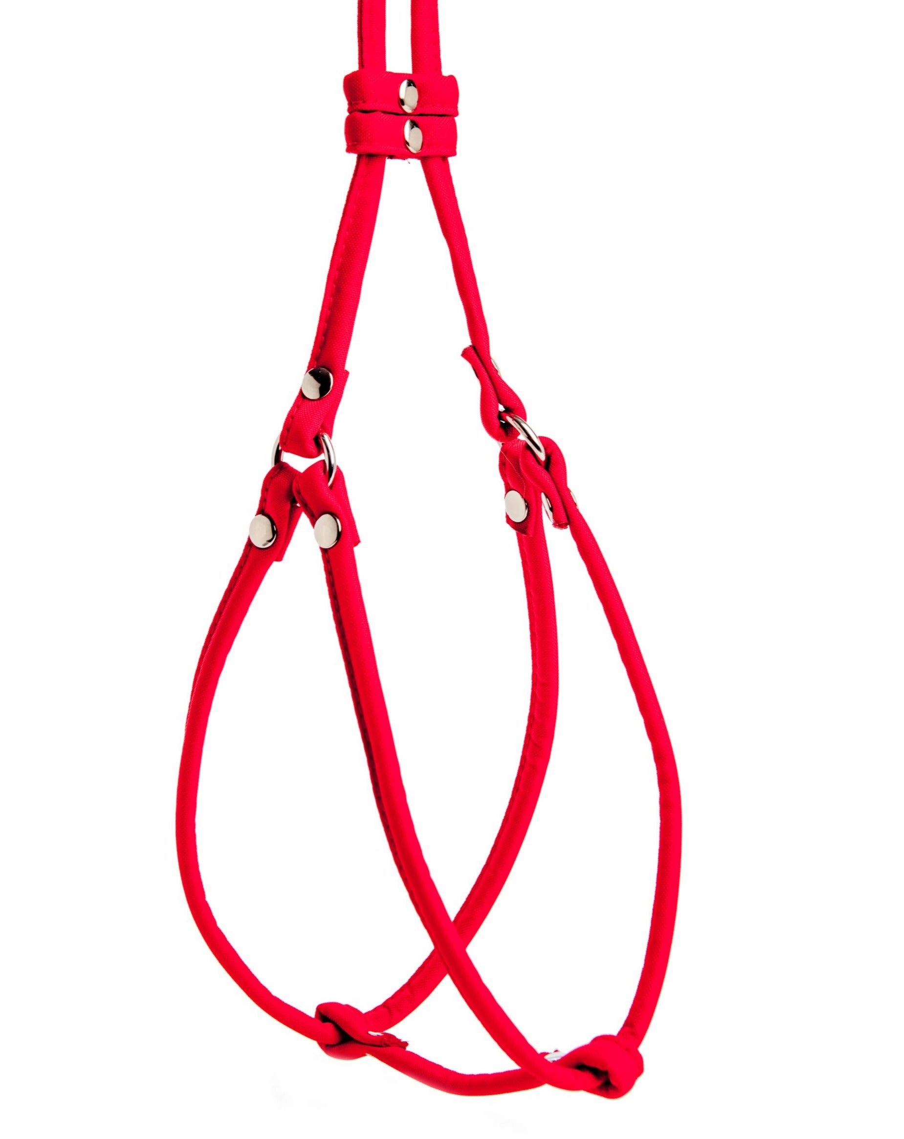 Nylon Step-In Adjustable Dog Harness in Red (Made in the USA)